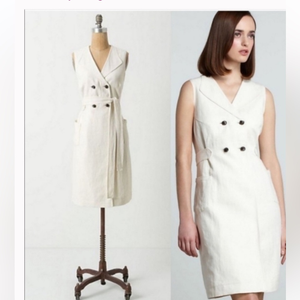 Koto Bolofo for Anthropologie Linen Wrap Dress Size 4